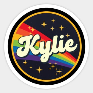 Kylie // Rainbow In Space Vintage Style Sticker